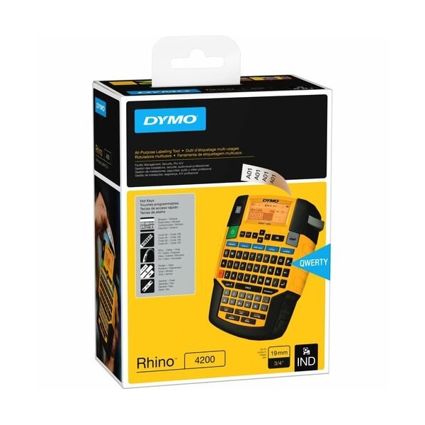 Dymo Labelmaker, Rhino 4200, Industrial, BK/YW DYM2175088 - main